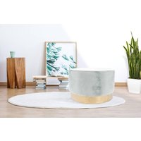 Kayoom Hocker "Nano 510, Hocker in stilvollem Design,weiche Schaumstoff-Sitzfläche" 1 Stk. tlg. Golz Akzente, mit pflegeleichtem Stoffbezug, große runde Form von Kayoom