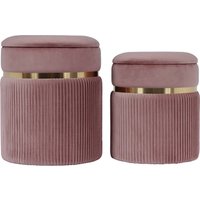 Kayoom Polstergarnitur "Hocker Zora 325 2er-Set, samtweicher Stoffbezug,runde elegante Form" Set, Hocker 1: B 36 /H 44/ T36 cm Hocker 2: B 31,5 /H 38/ T31,5 cm, 2 Stk. tlg. edles Design mit Metallring, gepolstert, mit Stauraum Kayoom Polstergarnitur "Hocker Zora 325 2er-Set, samtweicher Stoffbezug,runde elegante Form" Set, Hocker 1: B 36 /H 44/ T36 cm Hocker 2: B 31,5 /H 38/ T31,5 cm, 2 Stk. tlg. edles Design mit Metallring, gepolstert, mit Stauraum von Kayoom