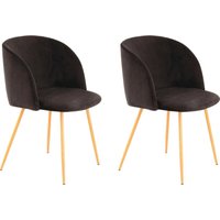 Kayoom Polsterstuhl "Stuhl Celina 110 2er-Set Grau,samtweicher Bezug in moderner Farbgebung" (Set) 2 Stk.samtweicher Bezug, bequem, zeitlos, Hingucker in jedem Wohnbereich von Kayoom