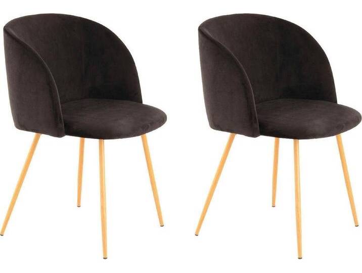 Kayoom Polsterstuhl Stuhl Celina 110 2er-Set Grau,samtweicher Bezug in moderner Farbgebung (Set, 2 St), samtweicher Bezug, bequem, zeitlos, Hingucker in jedem Wohnbereich von Kayoom