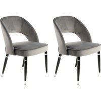 Kayoom Polsterstuhl "Stuhl Courtney 525 2er-Set, 2er-Set Stühle, komfortables Sitzgefühl" (Set) 2 Stk.samtweicher Bezug, modern, weicher Stoffbezug von Kayoom