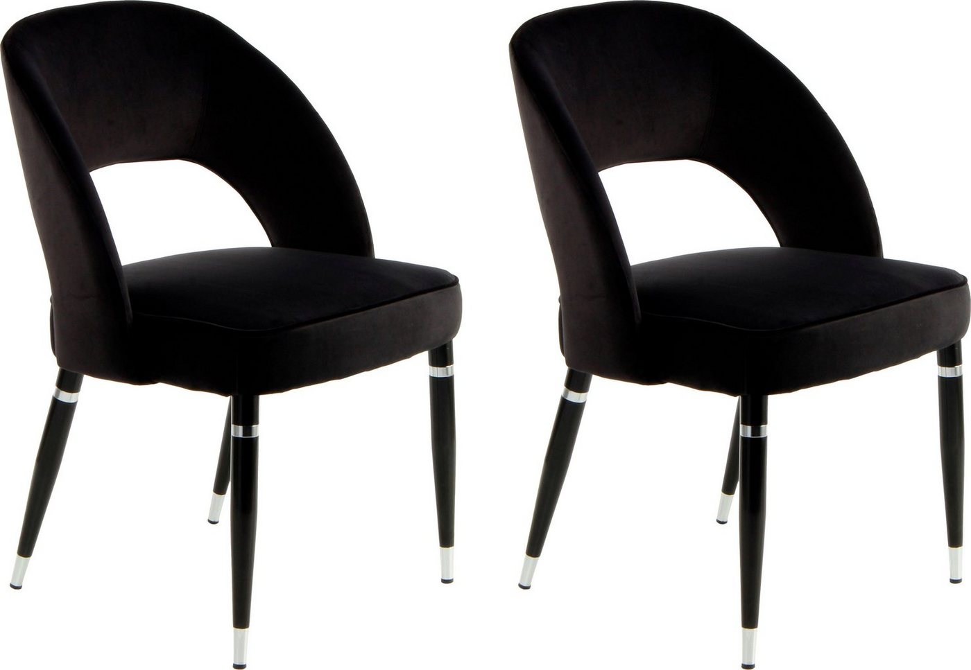 Kayoom Polsterstuhl Stuhl Courtney 525 2er-Set, 2er-Set Stühle, komfortables Sitzgefühl (Set, 2 St), samtweicher Bezug, modern, weicher Stoffbezug von Kayoom