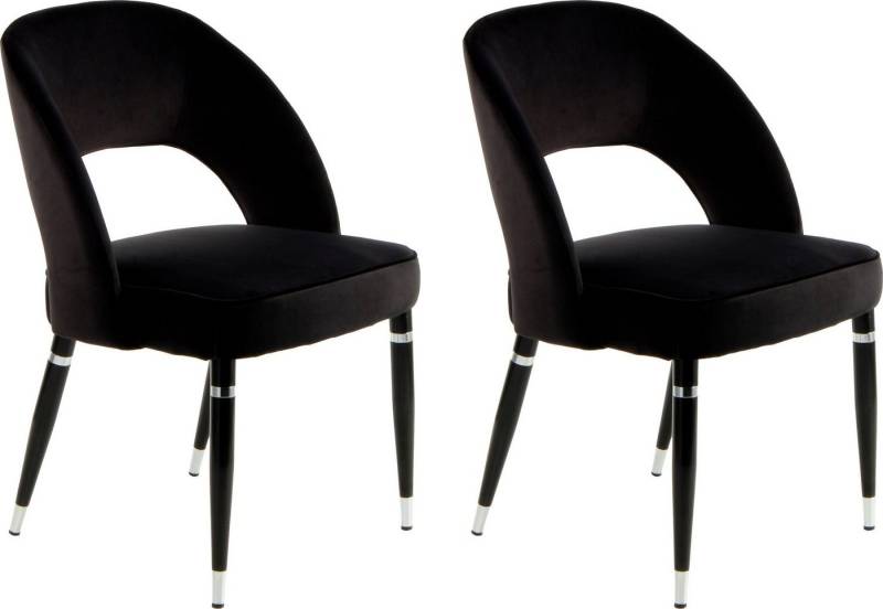 Kayoom Polsterstuhl Stuhl Courtney 525 2er-Set, 2er-Set Stühle, komfortables Sitzgefühl (Set, 2 St), samtweicher Bezug, modern, weicher Stoffbezug von Kayoom