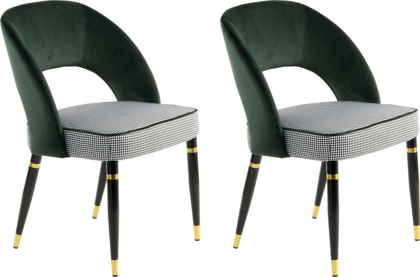 Kayoom Polsterstuhl Stuhl Courtney 525 2er-Set, 2er-Set Stühle, komfortables Sitzgefühl (Set, 2 St), samtweicher Bezug, modern, weicher Stoffbezug von Kayoom