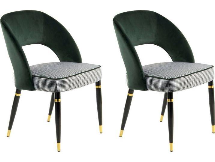 Kayoom Polsterstuhl Stuhl Courtney 525 2er-Set, 2er-Set Stühle, komfortables Sitzgefühl (Set, 2 St), samtweicher Bezug, modern, weicher Stoffbezug von Kayoom