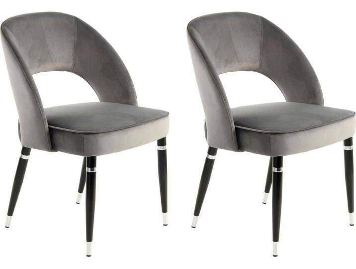Kayoom Polsterstuhl Stuhl Courtney 525 2er-Set, 2er-Set Stühle, komfortables Sitzgefühl (Set, 2 St), samtweicher Bezug, modern, weicher Stoffbezug von Kayoom