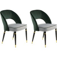 Kayoom Polsterstuhl "Stuhl Courtney 525 2er-Set, 2er-Set Stühle, komfortables Sitzgefühl", (Set), 2 St., samtweicher Bezug, modern, weicher Stoffbezug von Kayoom