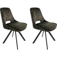 Kayoom Polsterstuhl "Stuhl Denver 125 2er-Set, Stuhl-Set in attraktivem Design", (Set), 2 St., samtweicher Bezug, bequem, attraktive Ziernähte von Kayoom