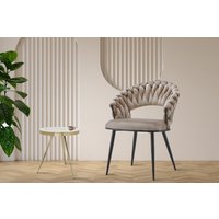 Kayoom Polsterstuhl "Stuhl Finesse 125 2er-Set, TOPSELLER Flechtverarbeitung am Rücken", (Set), 2 St., 2-er Set, angesagter Flechtoptik, bequem und stabil von Kayoom