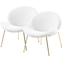 Kayoom Polsterstuhl "Stuhl Jaden 125 2er-Set, im angesagten Stoff mit dem Kräusel-Effekt", (Set), 2 St., Ästhetisch minimalistisches Design, Bouclé Stoff, breites Sitzen von Kayoom