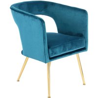 Kayoom Polsterstuhl "Esszimmerstuhl, samtweiche Oberfläche" () 1 Stk.samtweicher Bezug, Rückenlehne und Armlehnen abgerundet von Kayoom