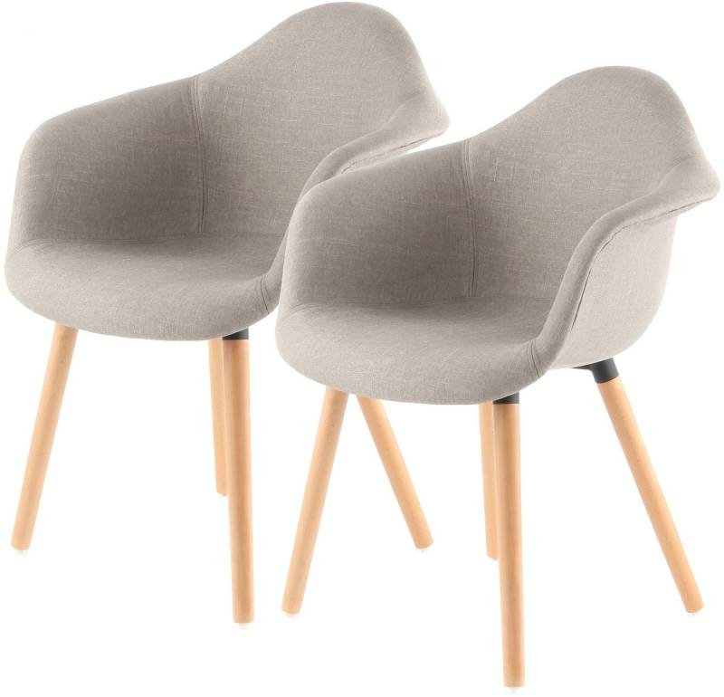 Kayoom Polsterstuhl Stuhl Winston 325 2er-Set, weiche Sitzfläche aus Schaumstoff (Set, 2 St), attraktiv, Holzbeine, weiche Sitzfläche aus Schaumstoff von Kayoom