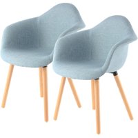 Kayoom Polsterstuhl "Stuhl Winston 325 2er-Set, weiche Sitzfläche aus Schaumstoff", (Set), 2 St., attraktiv, Holzbeine, weiche Sitzfläche aus Schaumstoff von Kayoom