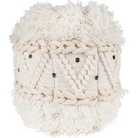 Kayoom Pouf "Bohist 525 35cm x 35cm, Strukturen mit Fransen und Quasten", (1 St.), handgefertigt, Unikat, sehr gut kombinierbar, vielfältig im Einsatz von Kayoom