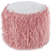 Kayoom Pouf "Fellpouf Bobtail 125, Fellhocker in zweifarbigem Design", (1 St.), modern, dekorativ, kindersicherer Reißverschluss an der Unterseite von Kayoom