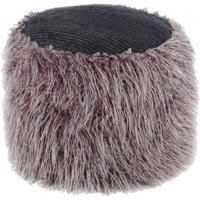 Kayoom Pouf "Fellpouf Bobtail 125, Fellhocker in zweifarbigem Design", (1 St.), modern, dekorativ, kindersicherer Reißverschluss an der Unterseite von Kayoom