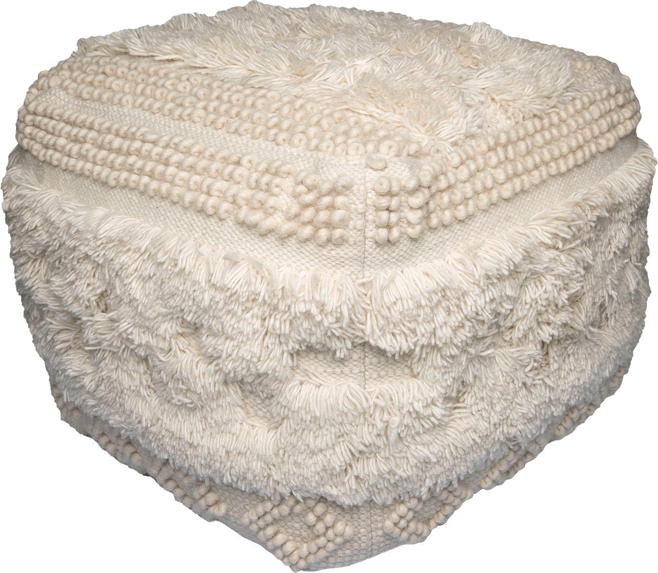 Kayoom Pouf Pouf Bohist 125 50cm x 50cm (1-St), handgefertigt, Unikat, sehr gut kombinierbar von Kayoom