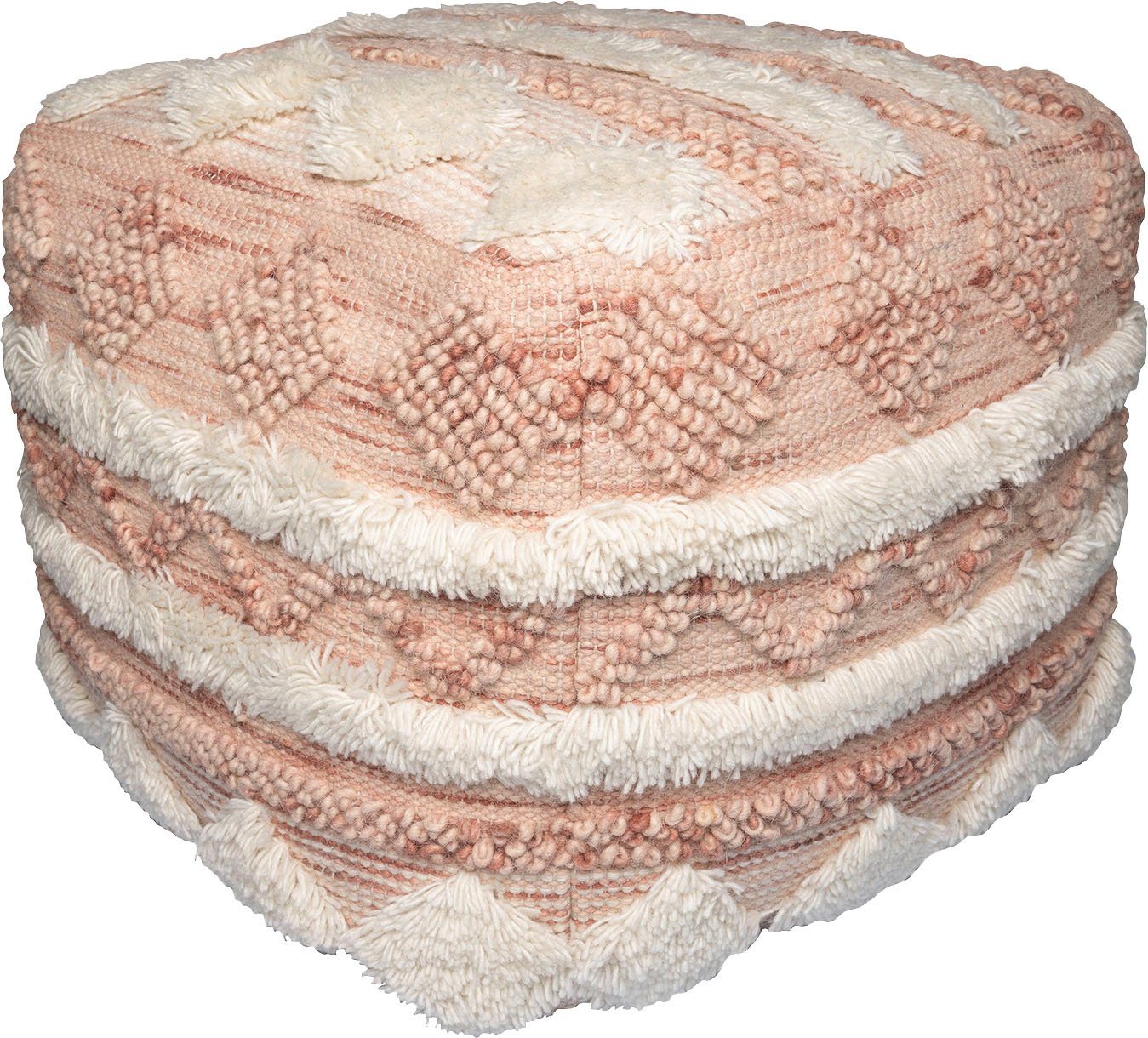 Kayoom Pouf Pouf Bohist 225 50cm x 50cm (1-St), handgefertigt, Unikat, sehr gut kombinierbar von Kayoom