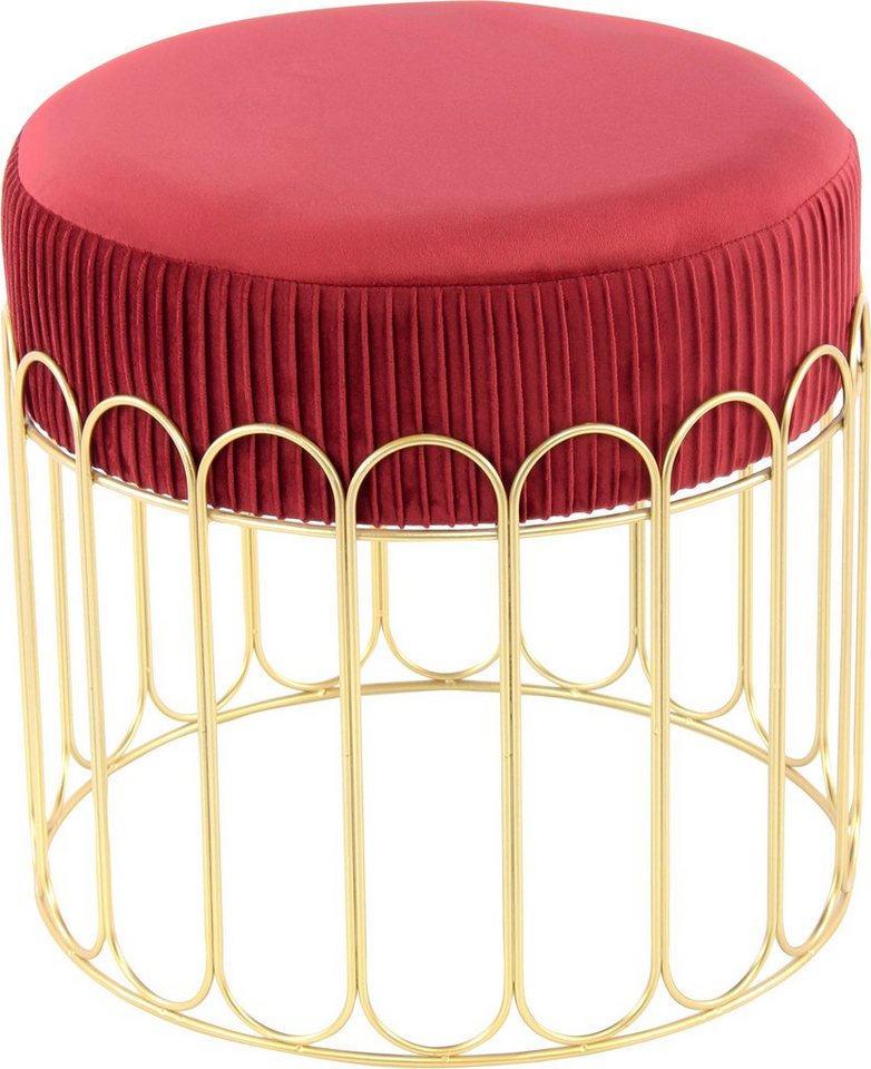 Kayoom Sitzhocker Hocker Cleopatra 425, Design-Hocker Sitzfläche weich gepolstert (1 St), samtweich, dekorativ, elegantes Design, edle Optik von Kayoom