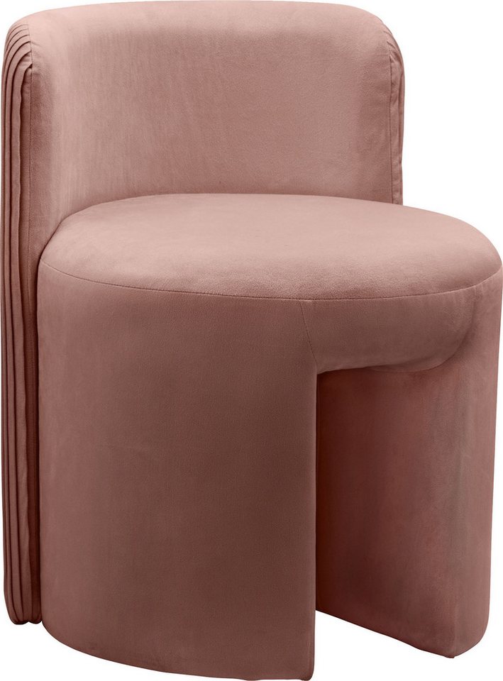 Kayoom Sitzhocker Hocker Curvy 125, TOPSELLER!, bequeme Rückenstütze (1 St., OTTOs Choice), Runder Hocker mit Rückenstütze in Plisee-Look, Samtbezug, gepolstert von Kayoom
