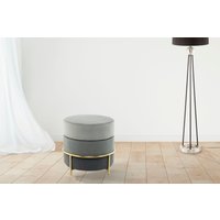 Kayoom Sitzhocker "Hocker Matilda 125, Komfortable runde Form, Gemütlicher Design-Hocker" 1 Stk. tlg. samtweich, elegant, gepolstert, große Sitzfläche von Kayoom