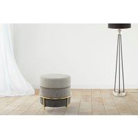 Kayoom Sitzhocker "Hocker Matilda 225, Komfortable runde Form, Gemütlicher Design-Hocker", (1 St.), samtweich, elegant, gepolstert, große Sitzfläche von Kayoom