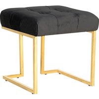 Kayoom Sitzhocker "Hocker Rare, Edler Touch durch goldenes Gestell", (1 St.), eckig, samtweich, gesteppt, mit Zierknöpfen, Edelstahlgestell von Kayoom