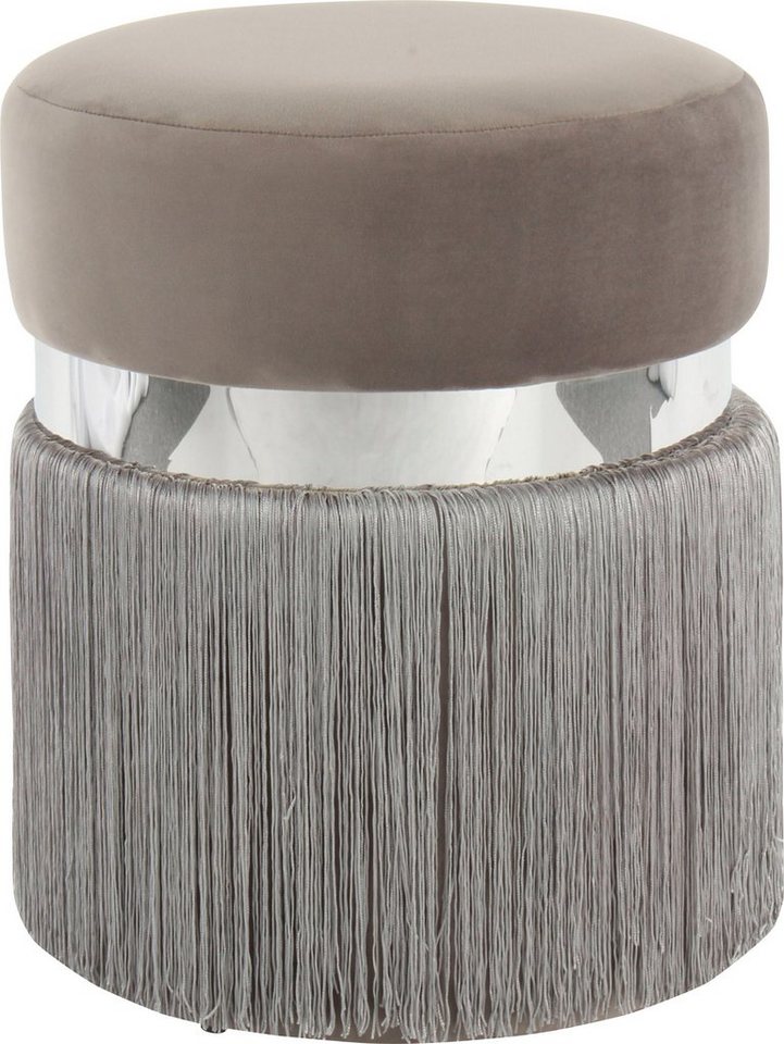 Kayoom Sitzhocker Hocker Rebecca 925, Sitzpouf in runder Form,mit samtigem Bezug (1 St), pflegeleicht, modern, vielseitig verwendbar, Sitzfläche gepolstert von Kayoom