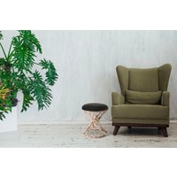 Kayoom Sitzhocker "Hocker Wesley 325,Sitzpouf in elegantem Design, Gestell aus Metall" 1 Stk. tlg. glamourös, hochwertig, mit weichem Sitzkissen und Stoffbezug von Kayoom