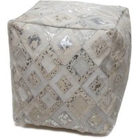 Spark Pouf 100 Grau / Silber 45cm x 45cm von Kayoom