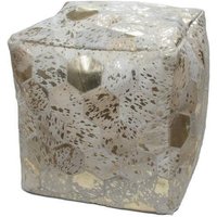 Spark Pouf 200 Elfenbein / Gold 45cm x 45cm von Kayoom
