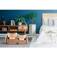 Kayoom Stauraumhocker "Hocker Zora 125 2er-Set, samtweicher Stoffbezug,runde elegante Form", (Set, 2 St.), edles Design mit Metallring, gepolstert, mit Stauraum von Kayoom