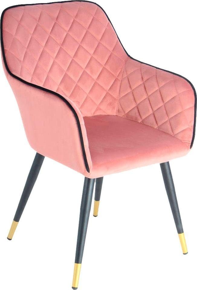 Kayoom Stuhl Amino 525, stilvoller Design-Stuhl,samtweicher Bezug aus Velvet-Stoff (1 St), samtweicher Bezug, elegant, glamourös, elegante Optik von Kayoom