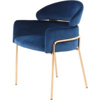 Stuhl Corey 125 Blau / Roségold von Kayoom