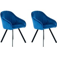 Kayoom Stuhl "Jodie 125 2er-Set, Sitzfläche mit Polsterung", (Set), 2 St., samtweicher Bezug, bequem, einfarbiges Design von Kayoom