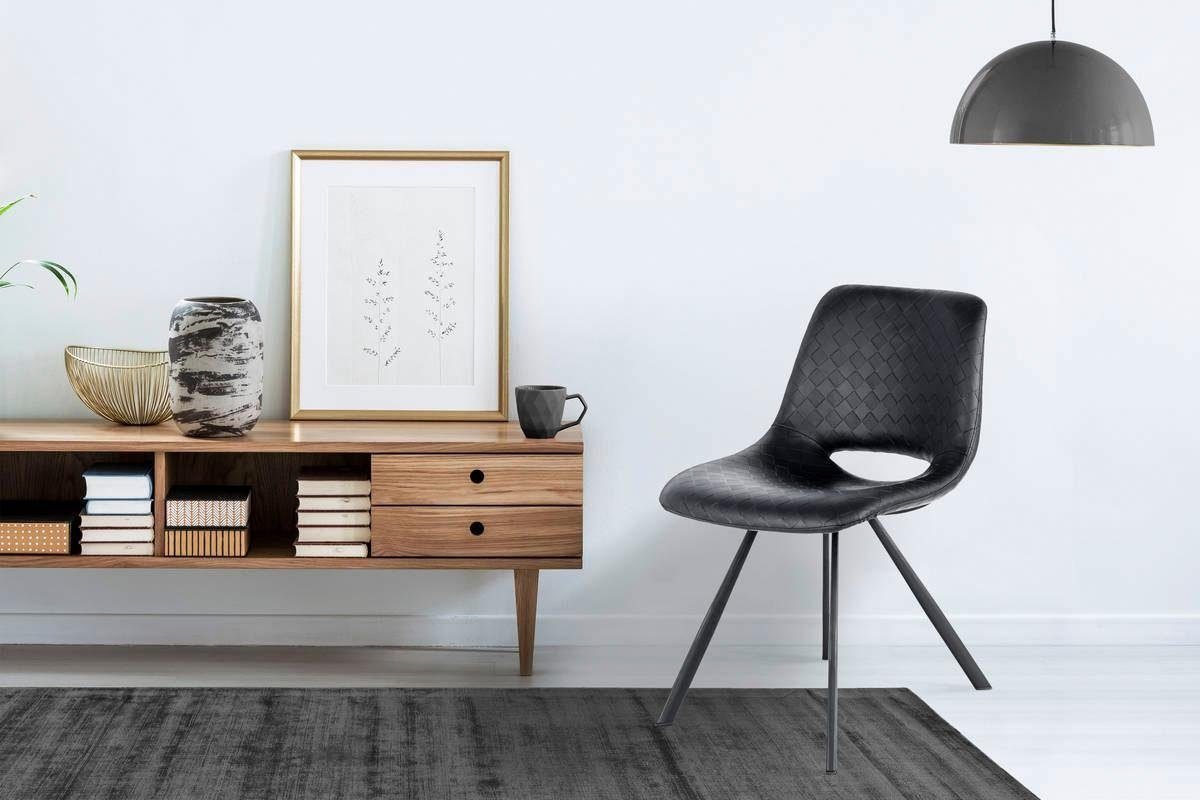 Kayoom Stuhl Josephine 325 2er-Set, zeitloses Design, mit geometrischer Aussparung (Set, 2 St), pflegeleicht, schlicht, weiche Polsterung für angenehmes Sitzgefühl von Kayoom