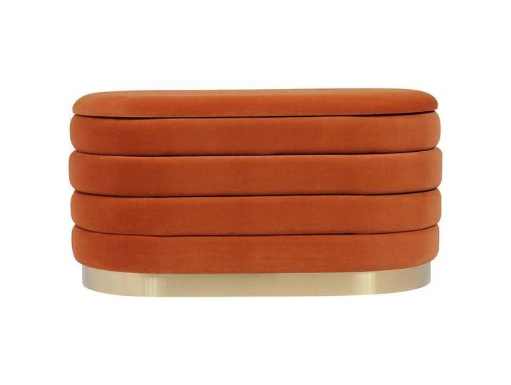 Kayoom TRUHENBANK, Orange, Metall, 42x42x80 cm, BSCI, Esszimmer, Bänke, Sitzbänke von Kayoom