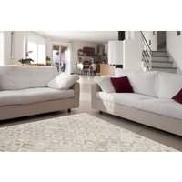 Kayoom Teppich "Spark 110", rechteckig, 100% Leder, metallische Effekte, handgenähtes Unikat von Kayoom
