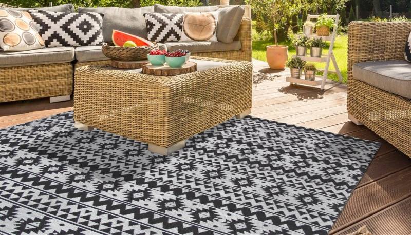 Kayoom Teppich Sunny 210, rechteckig, Höhe: 8 mm, Besonders pflegeleicht. Im Innen- und Außenbereich verwendbar. von Kayoom