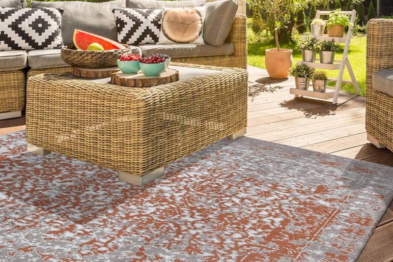 Kayoom Teppich Sunny 310, rechteckig, Höhe: 8 mm, Besonders pflegeleicht. Im Innen- und Außenbereich verwendbar. von Kayoom