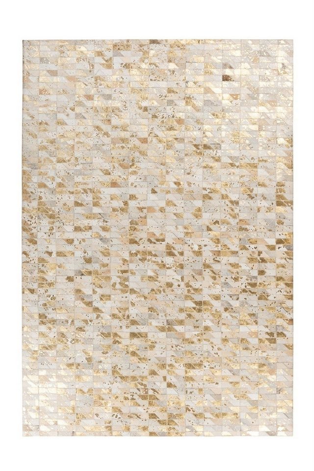 Kayoom Teppich in Gold / Multi, 100% Leder - 280x200cm (LxB) von Kayoom