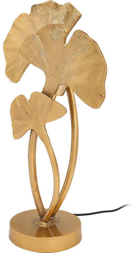 Kayoom Tischleuchte Bailey, ohne Leuchtmittel, Dekorative Tischleuchte im Gingko-Blatt-Design, handgefertigt Metall von Kayoom