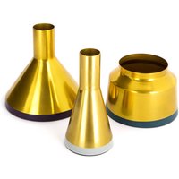 Vasen 3er Set Culture 180 Gold / Pflaume / Hellgrau / Petrol von Kayoom