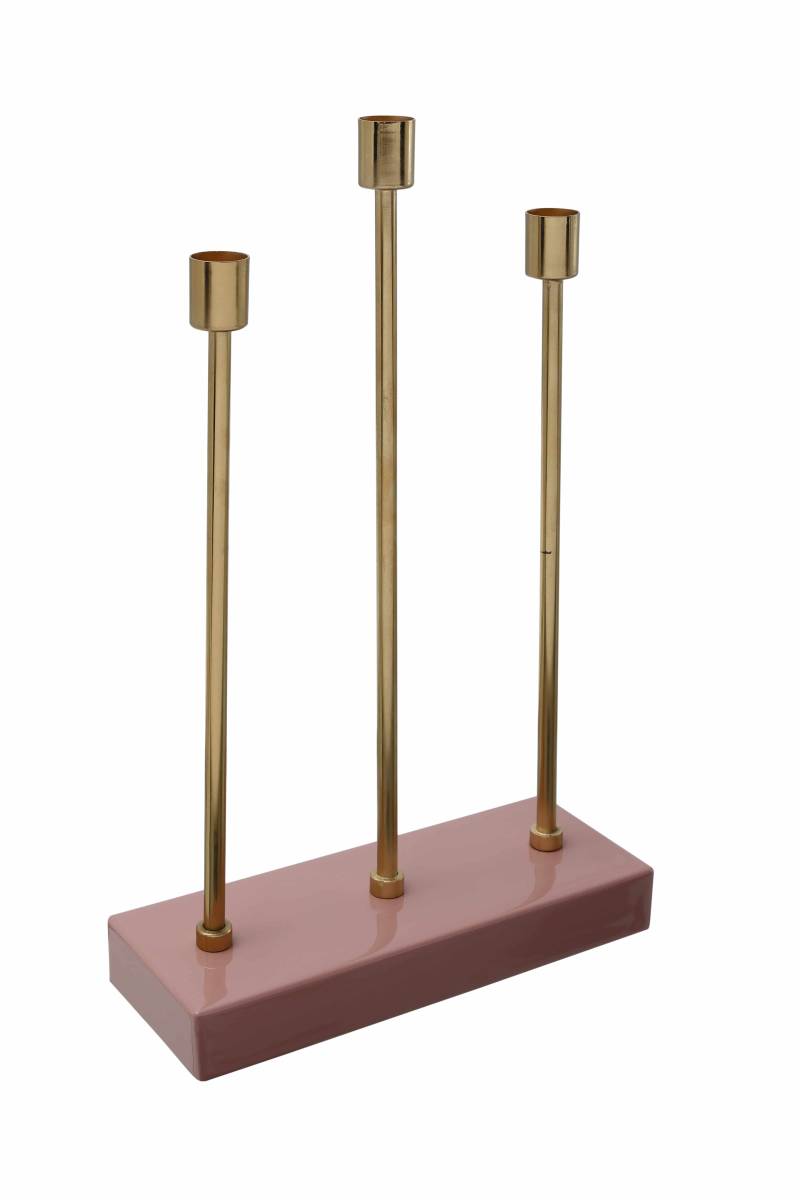 Kerzenhalter Art Deco 325 Taupe / Gold von Kayoom
