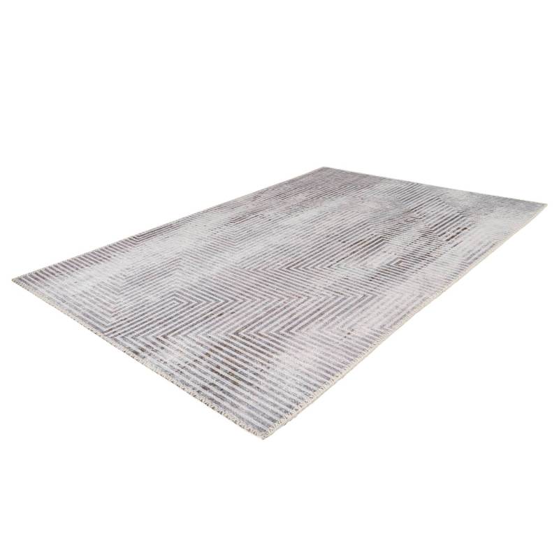 home24 Kurzflorteppich Maya 600 Grau 120 x 170cm Webstoff von home24