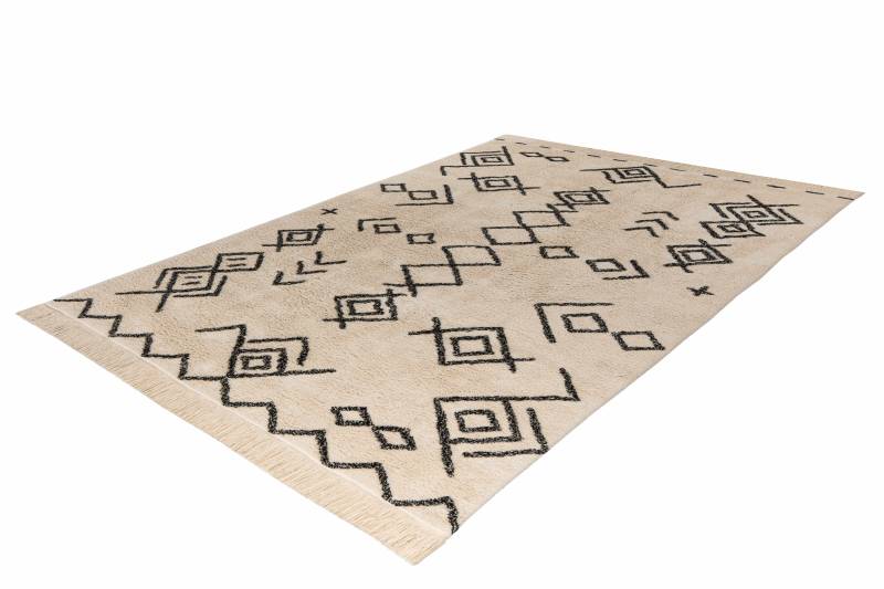 Mylen 325 Creme / Schwarz 80cm x 150cm von Kayoom