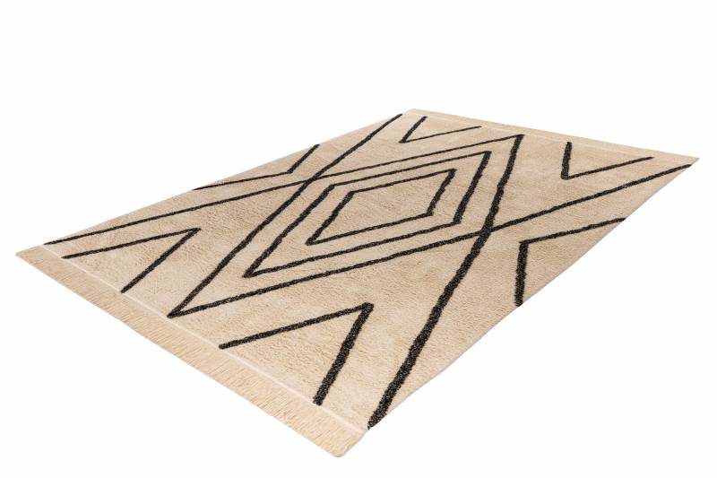 Mylen 525 Creme / Schwarz  80cm x 150cm von Kayoom
