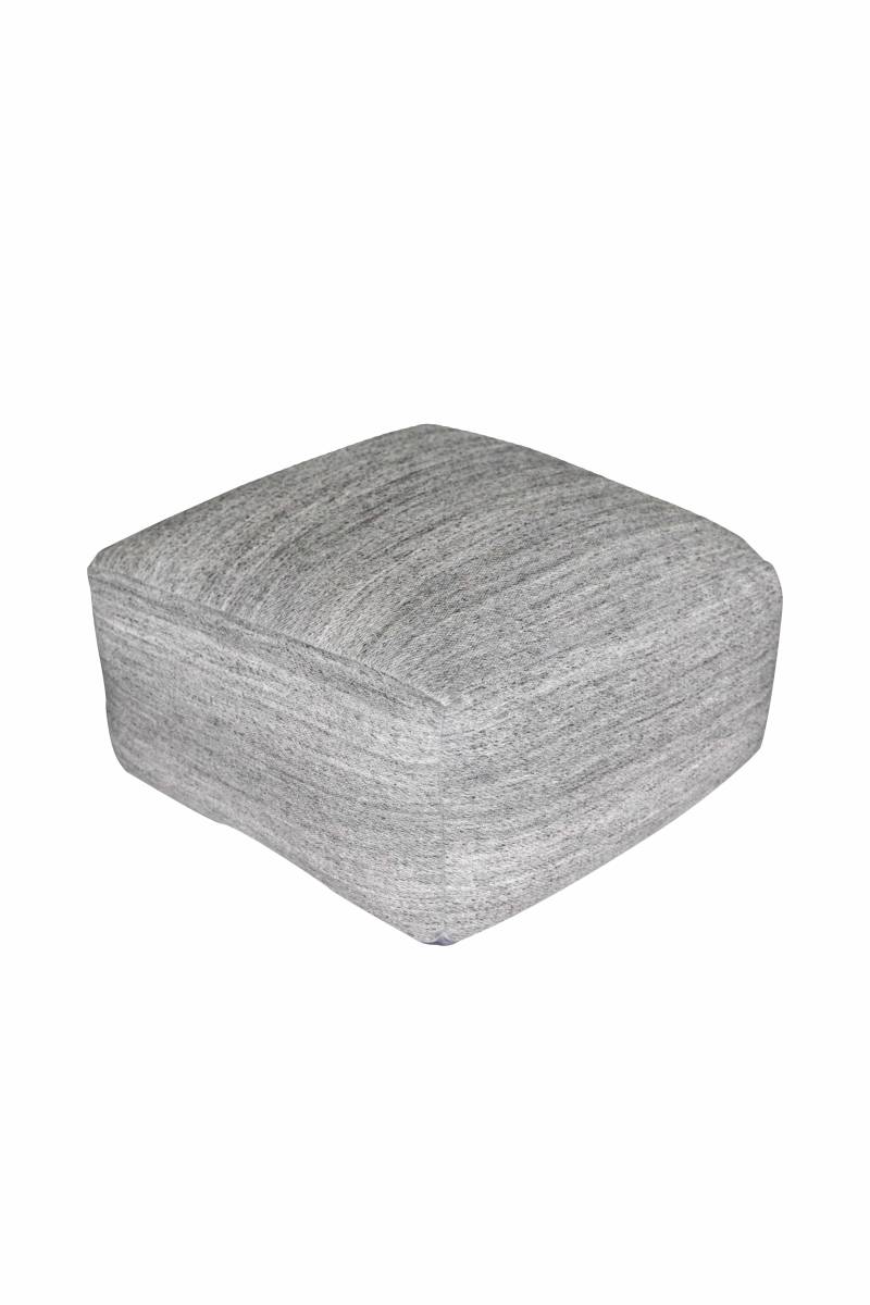 Phoenix Pouf 210 Grau / Multi 45cm x 45cm x 46cm von Kayoom