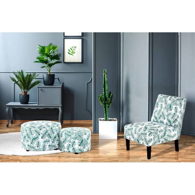 home24 Polsterstuhl V Multicolor Webstoff 56 x 74 x 84cm von home24