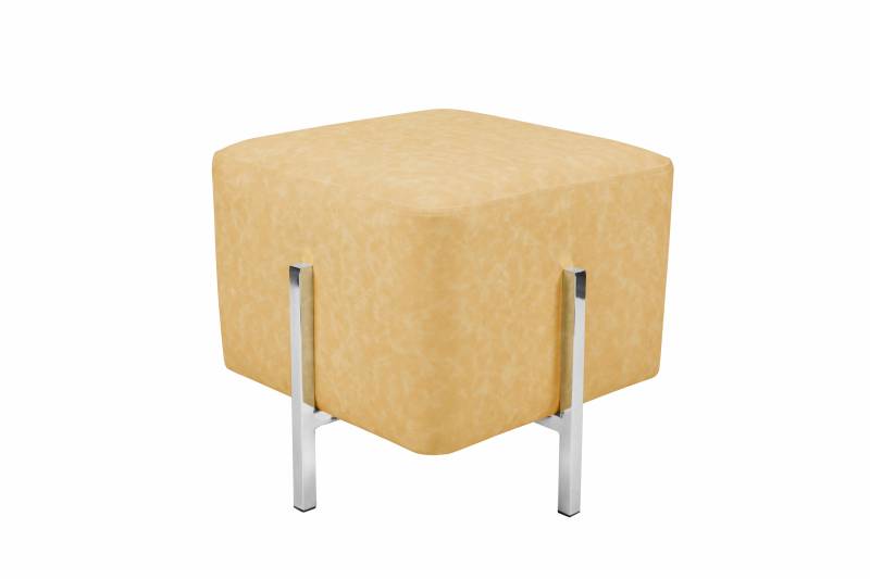 Pouf / Hocker Lizia 110 Gelb / Silber von Kayoom